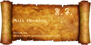 Mult Hermina névjegykártya